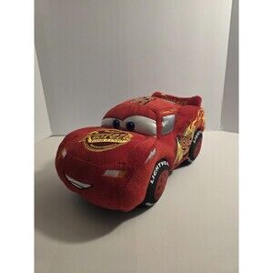 Disney Pixar Cars Lightning McQueen Plush Red #95 Rust-eze Medium 14” Toy